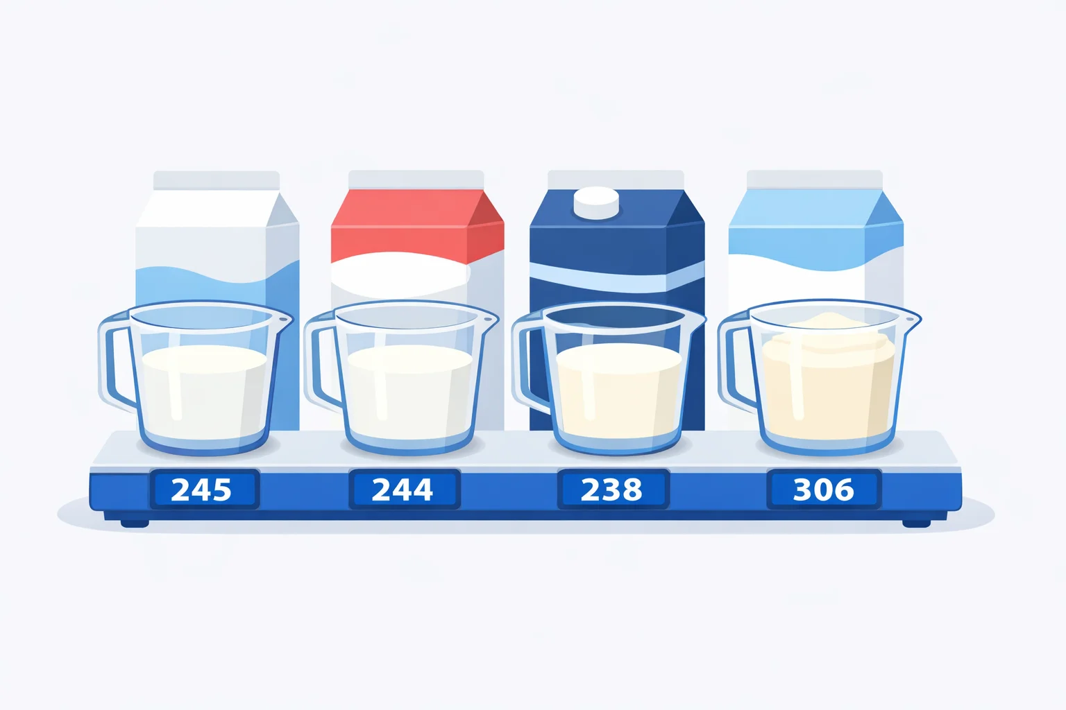Cups to Grams – Milk